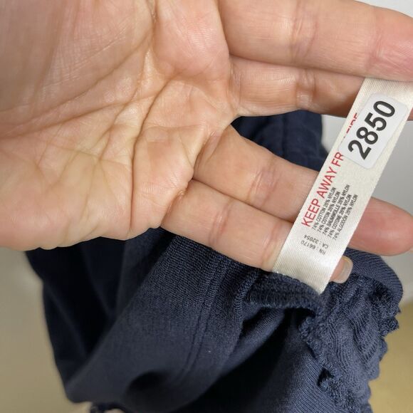 Anthropologie Daily Practice Midi Dress Large Tank Blue Strappy Sleeveless Ruche - Picture 9 of 12